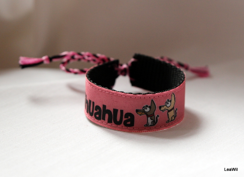 Náramek 2 cm čivava růžová
