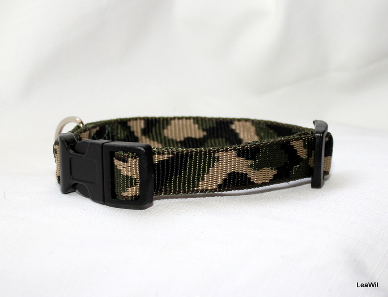 Obojek popruh camo/maskáč 2cm
