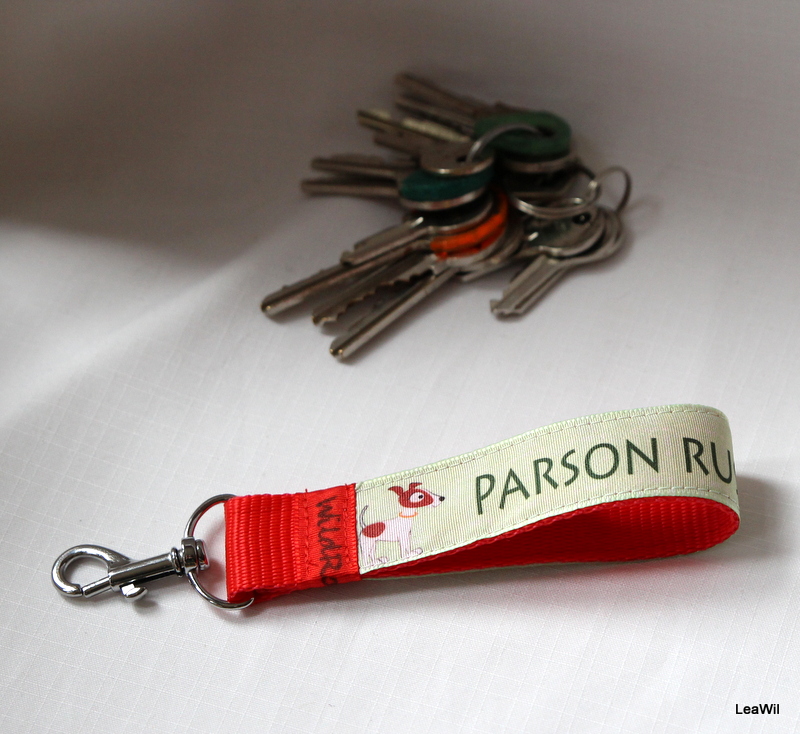 Klíčenka taft 2,5 cm parson červená - poutko, limit