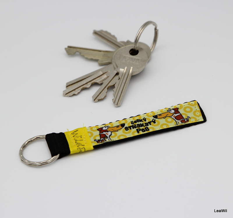 Klíčenka taft 2 cm český s.p.- pásek žlutá HŽB