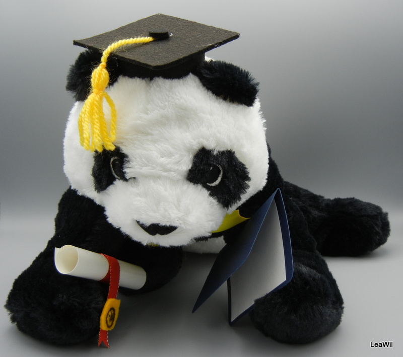 Promoční/maturitní panda velká žlutá