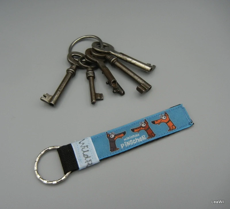 Klíčenka taft 2 cm pinč - pásek s kroužkem