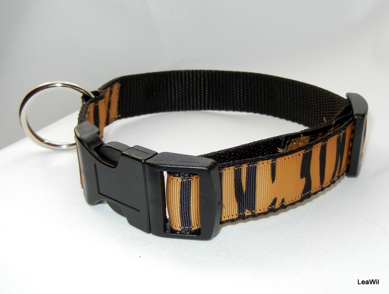 Obojek ryps safari 2,5cm (tygr,zebra,leopard)