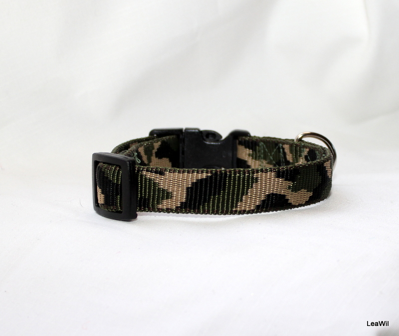 Obojek popruh camo/maskáč 2cm
