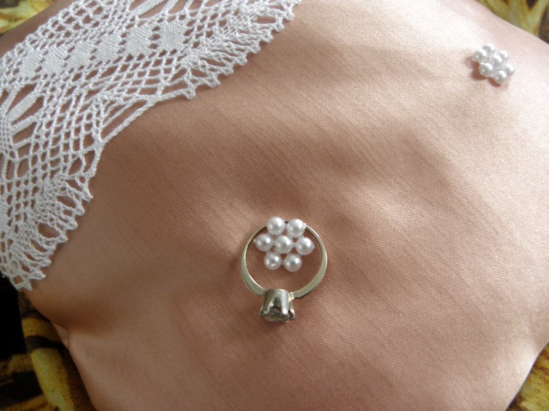 Polštářek pod prstýnky luxusní růžový5