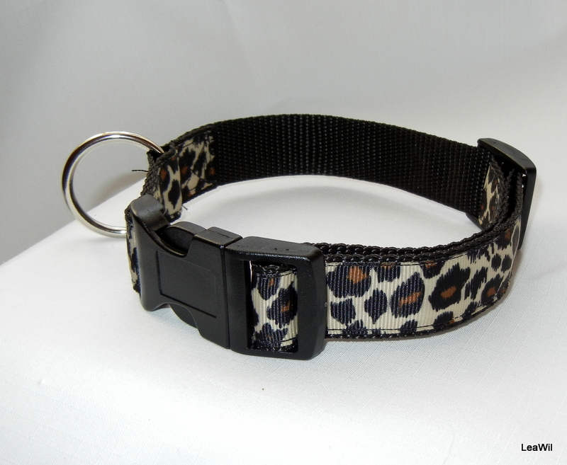 Obojek ryps safari 2,5cm (tygr,zebra,leopard)