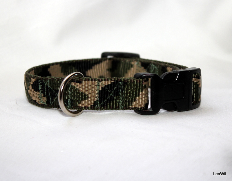 Obojek popruh camo/maskáč 2cm