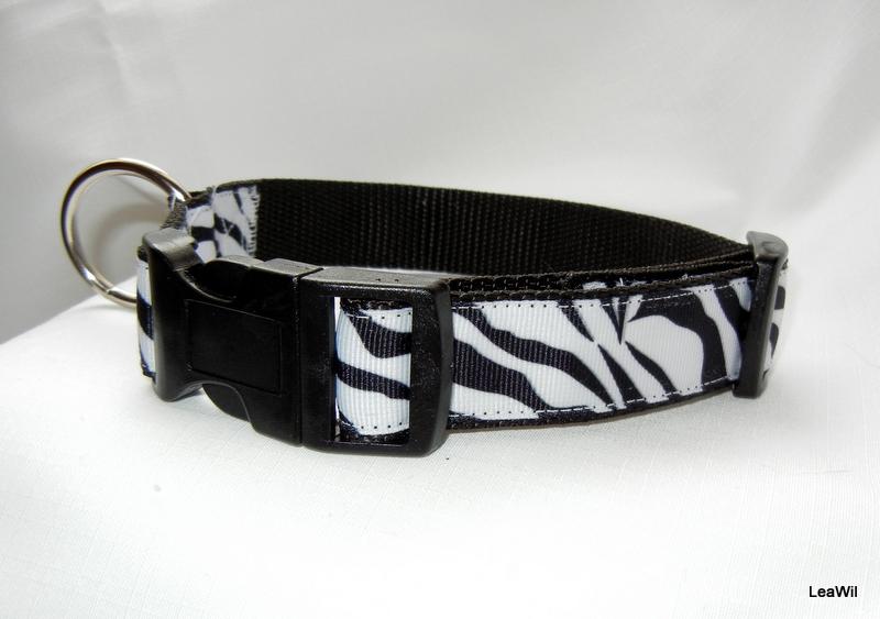 Obojek ryps safari 2,5cm (tygr,zebra,leopard)
