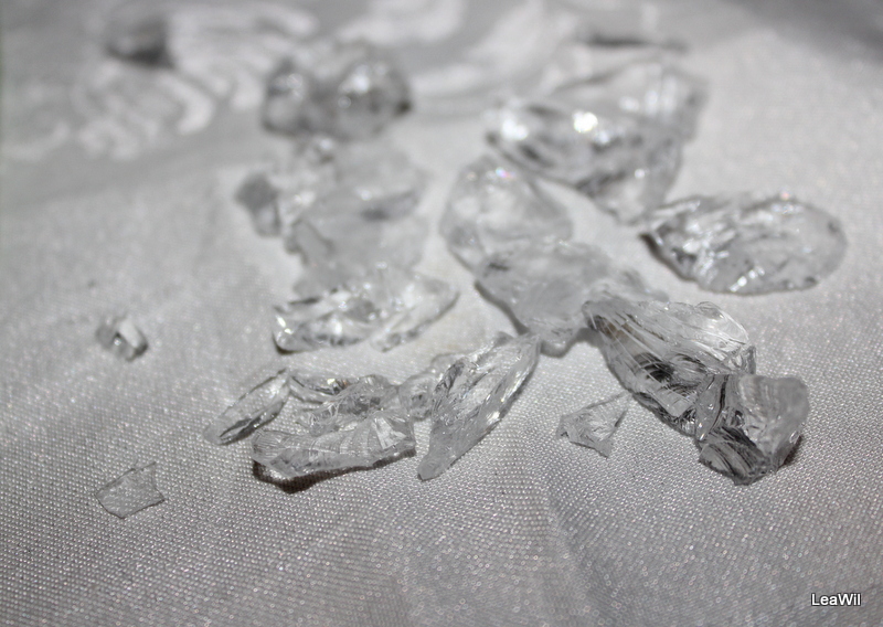 Sklo - křišťál - drť netříděné