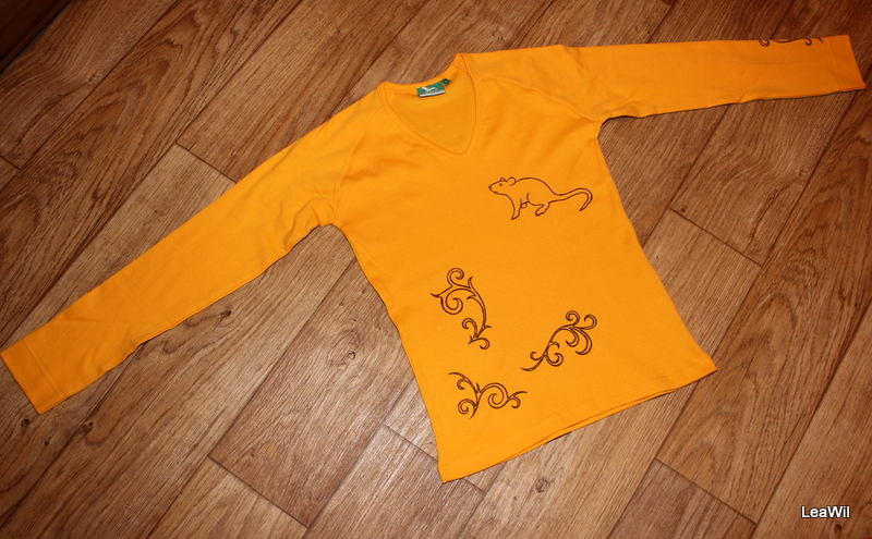 Tričko s dlouhým rukávem vel. M - myš/potkánek