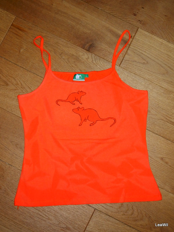 Tílko se špagetovými ramínky vel. L - myš/potkánek