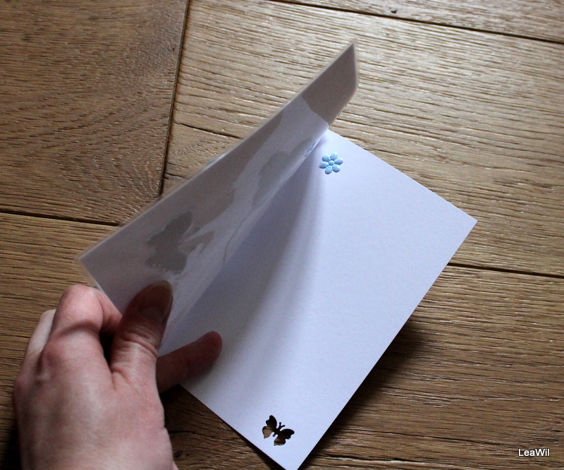 Čtyřlístkové přání motýl modrý