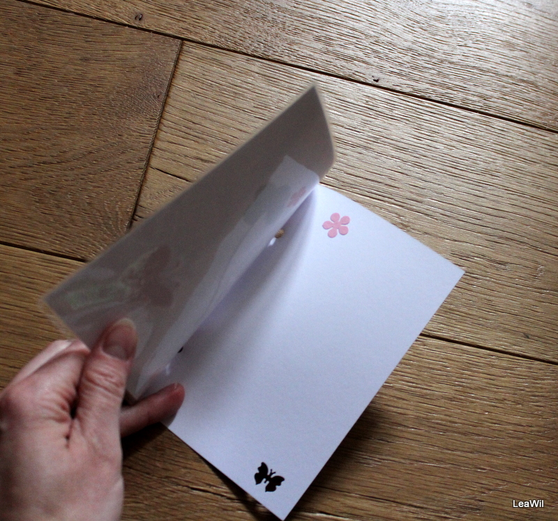 Čtyřlístkové přání motýl růžový