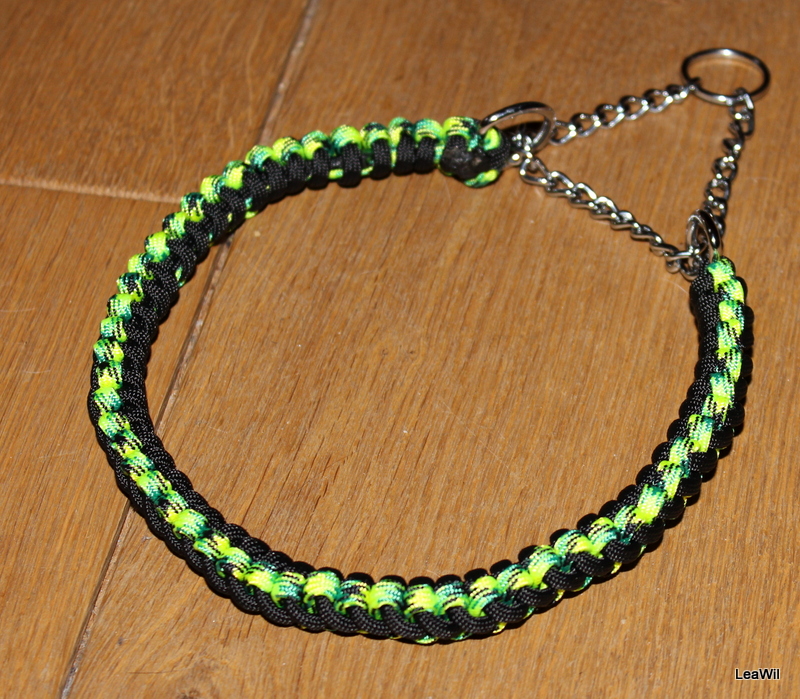 Paracord obojek polostahovací gecko čárky