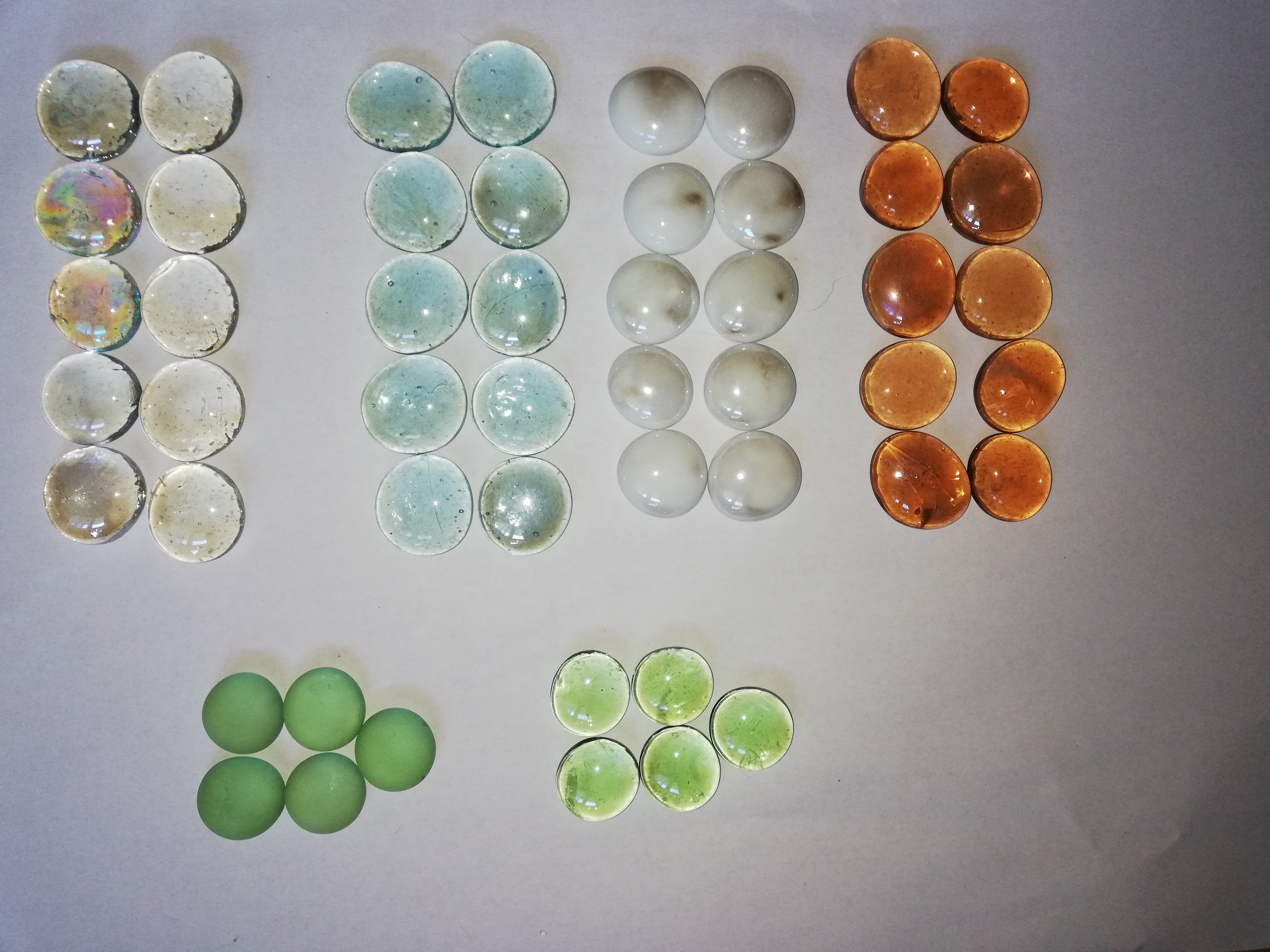 Skleněné kamínky (čočky, nugety) MIX 1