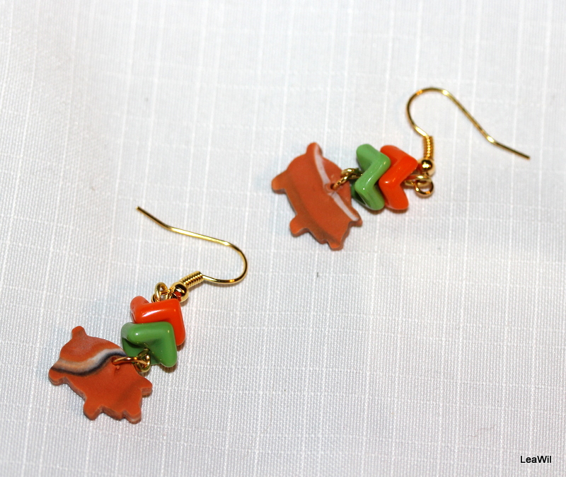 Prasátko pro štěstí zelenooranž