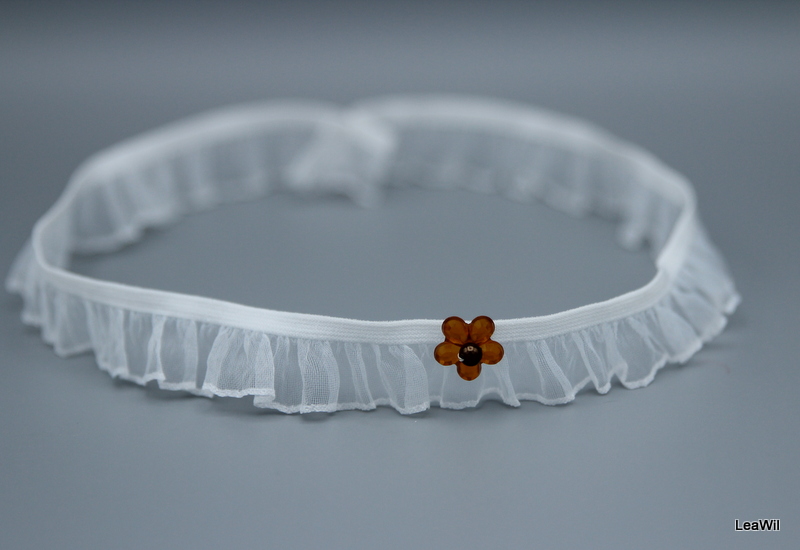 Podvazek minimalistický s kytičkou