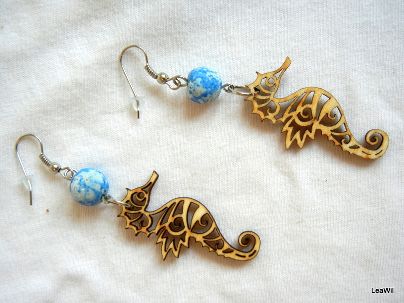 Naušnice mořský koník