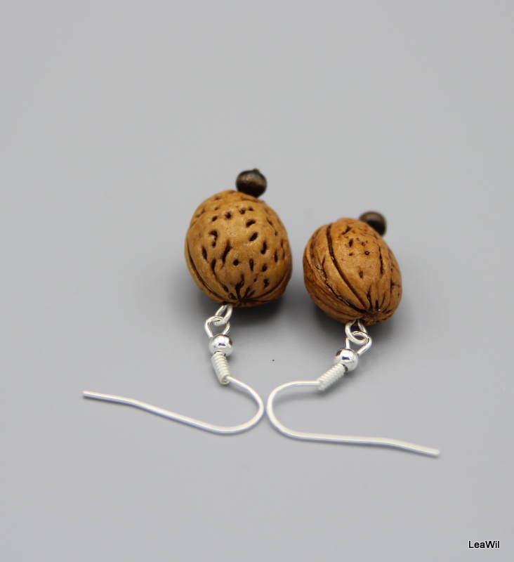 Naušnice oříšky jednoduché