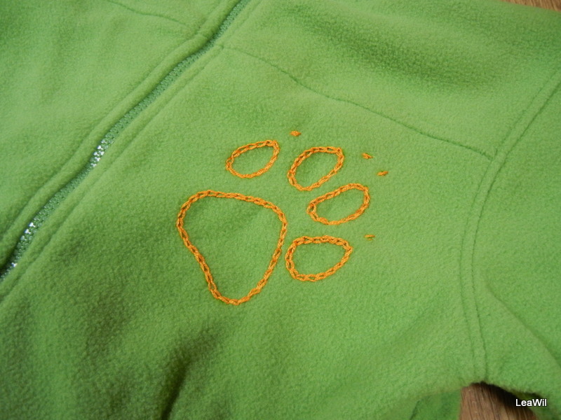 Bunda fleec 6let dětská tlapka