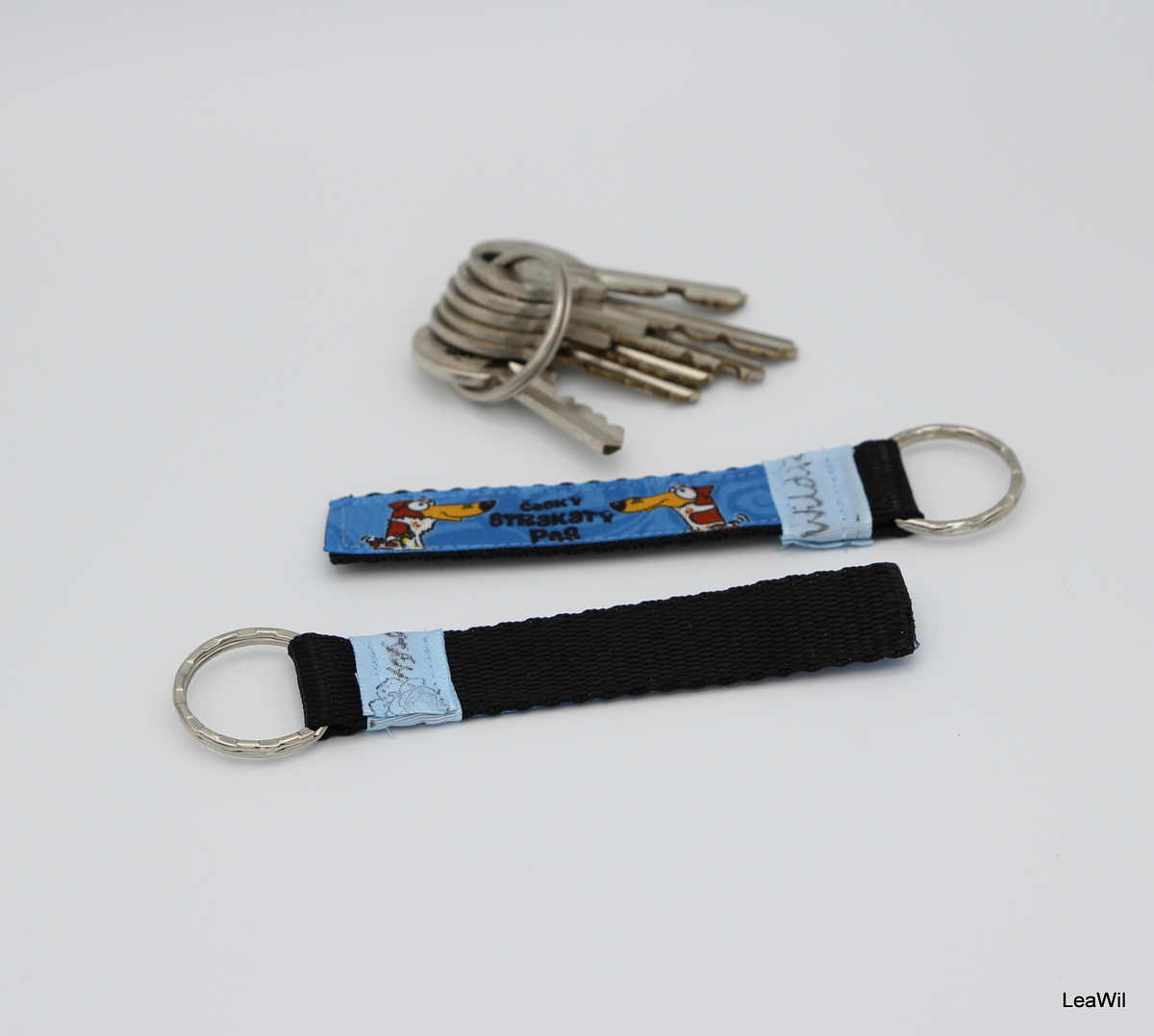 Klíčenka taft 2 cm český s.p.- pásek modrá HŽB