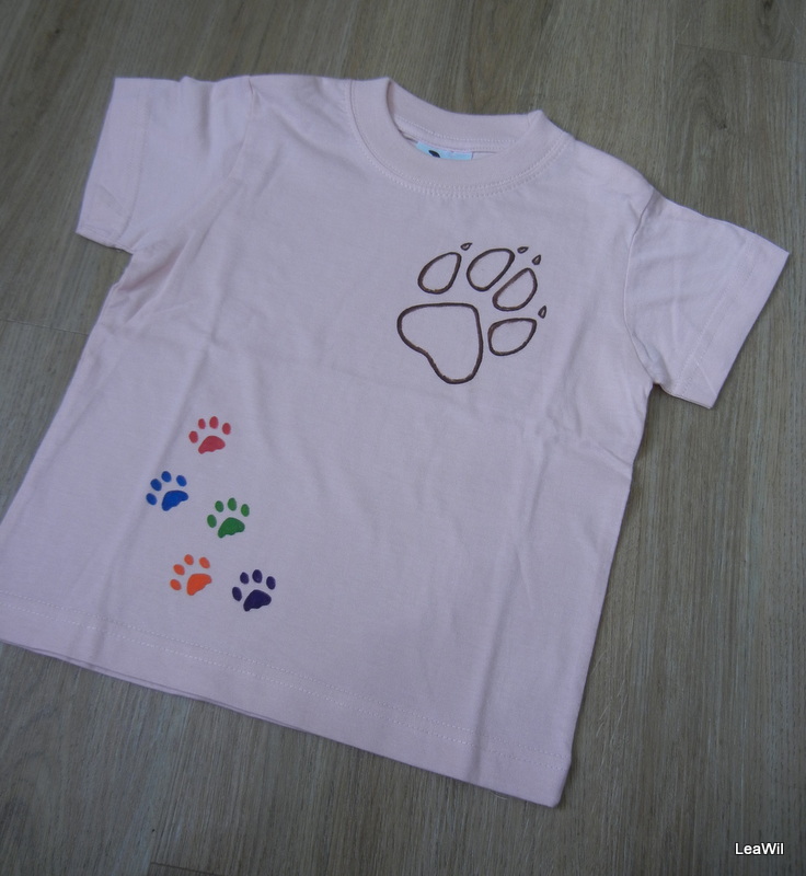 Tlapka tričko klasik dětské 4roky růž