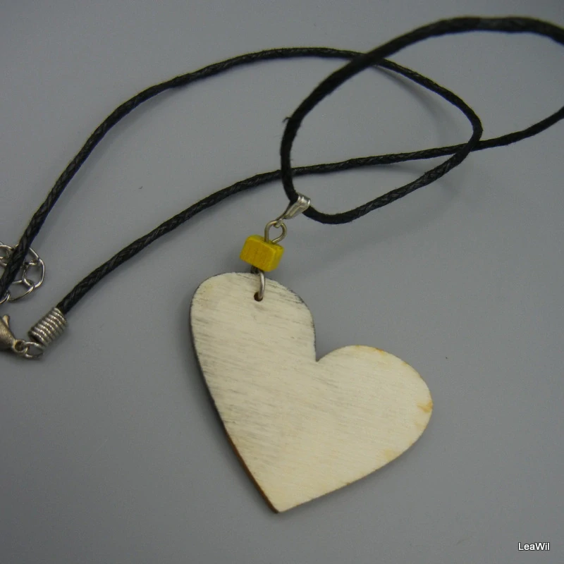 Srdce ČSP černožlutobílý přívěšek malovaný XIV