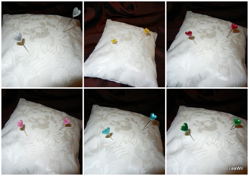 Polštářek pod prstýnky smetanově-bílý