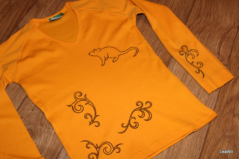 Tričko s dlouhým rukávem vel. M - myš/potkánek