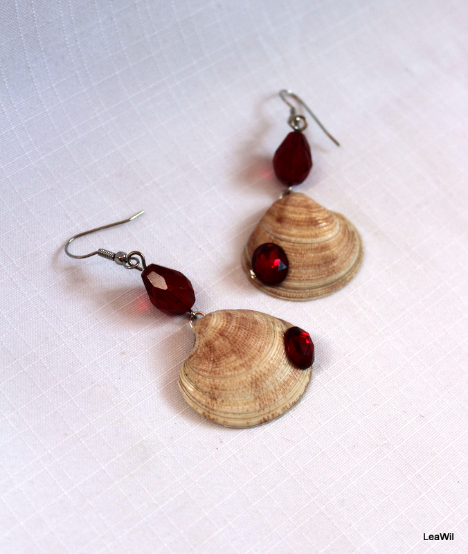 Mušličkové naušky v rudé