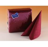 Ubrousky s prolisovanými kvítky bordo 60ks