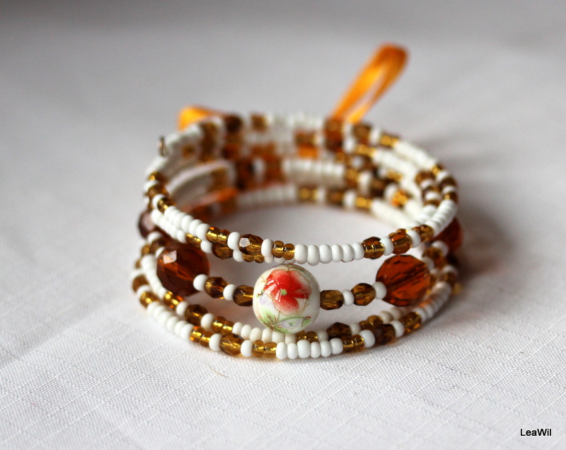 Sada bílo-oranžová