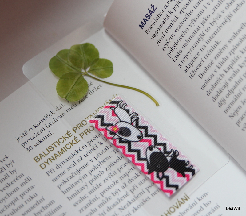 Čtyřlístková záložka do knihy bullík