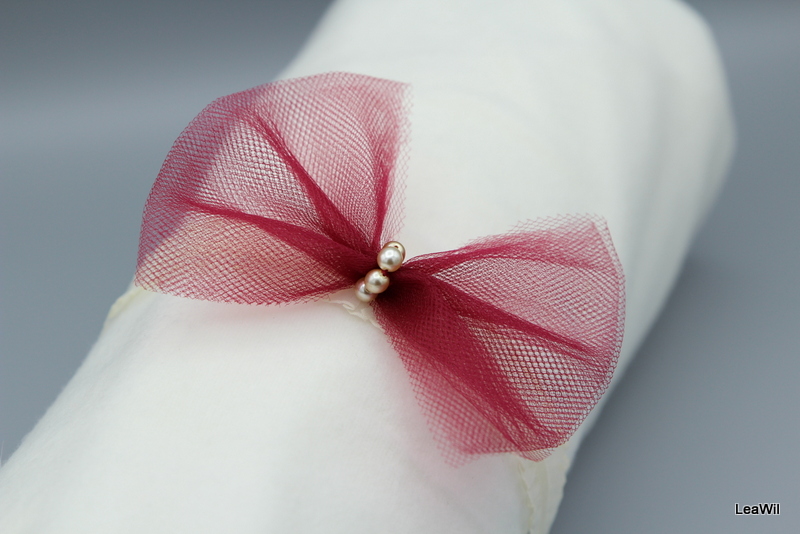 Čelenka bordo mašle