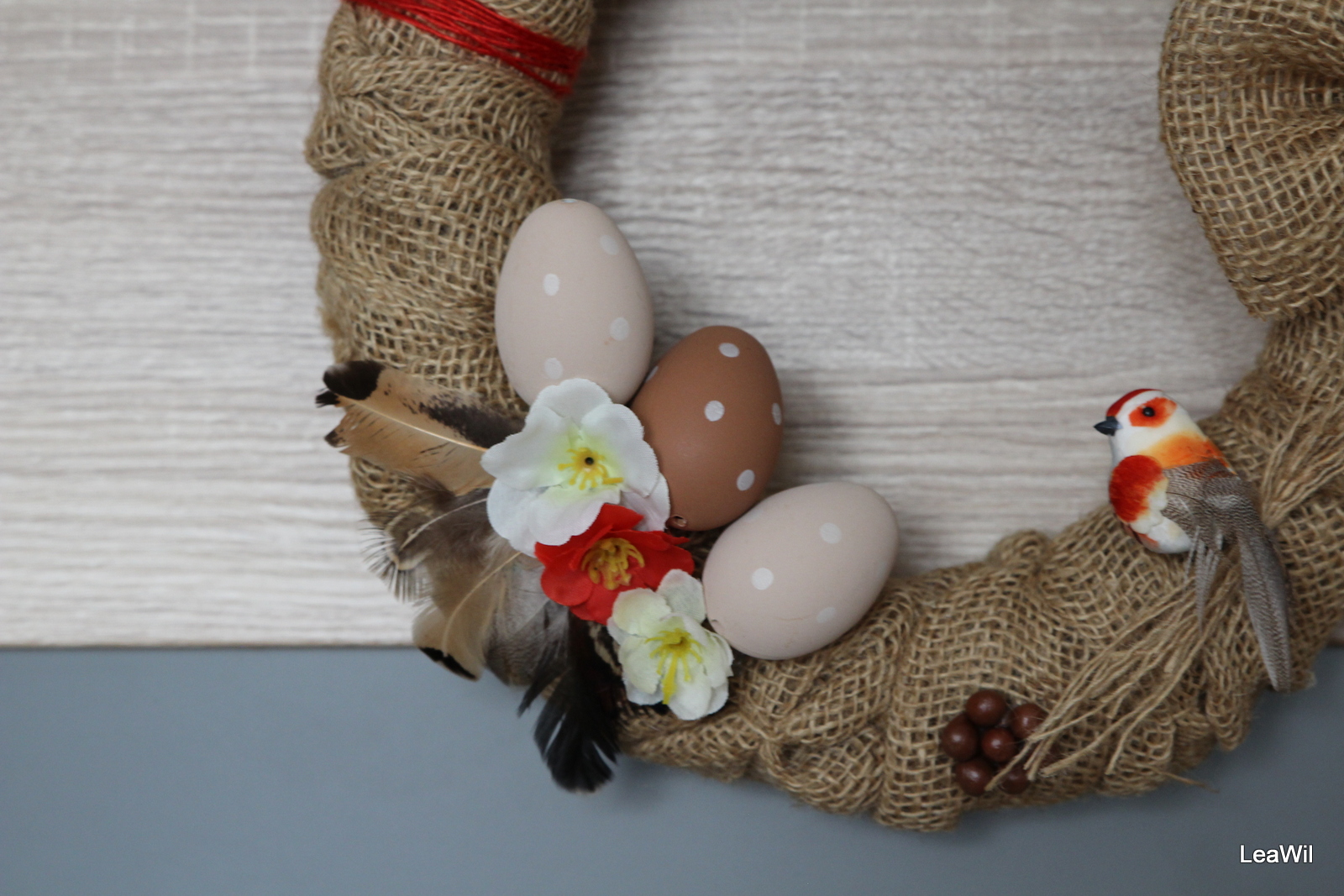 Věnec juta větší Velikonoce