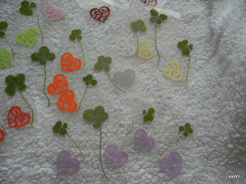 Čtyřlístková záložka do knihy filigránové srdce