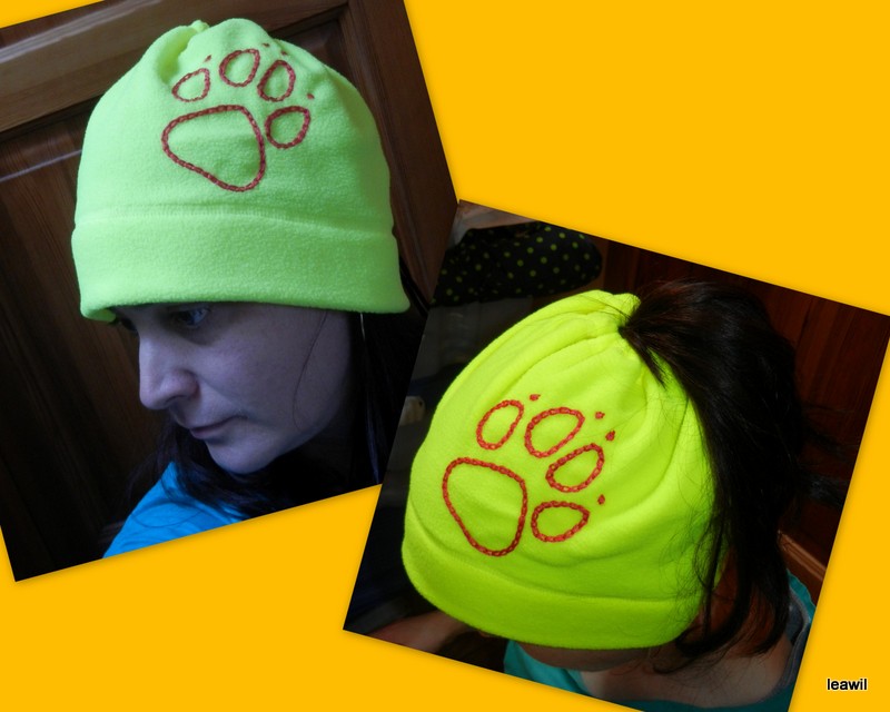 Nákrčník/čepice 2v1 fleec žlutá/hnědá