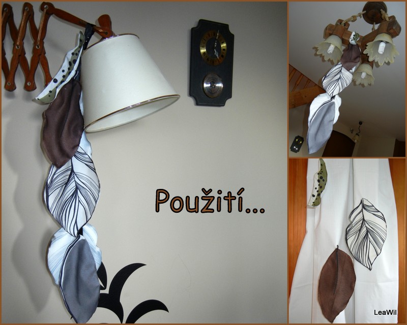 Sada povlaků na polštáře + "listí" k dekoraci
