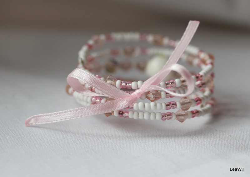 Sada bílo-růžová 