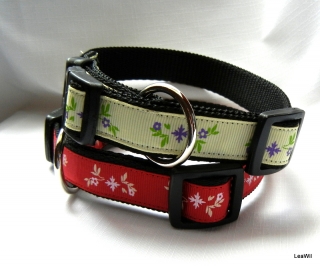Obojek ryps s jemnou girlandou 2cm
