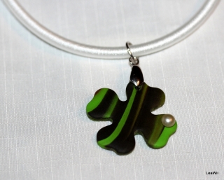 Náhrdelník čtyřlístek s perlou