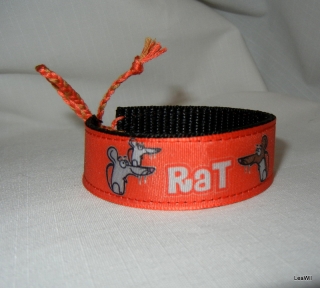 Náramek taft 2 cm myš/potkan oranž RAT