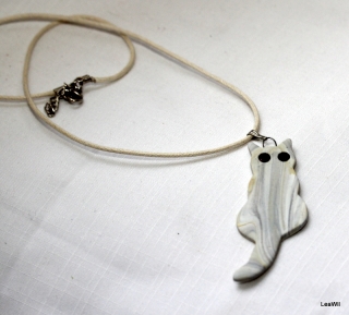 Náhrdelník kočka fialovooká