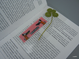 Čtyřlístková záložka do knihy malinois