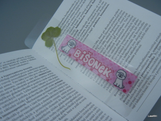 Čtyřlístková záložka do knihy bišonek