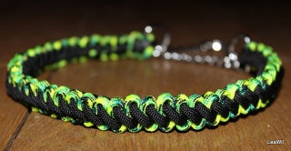 Paracord obojek polostahovací gecko čárky