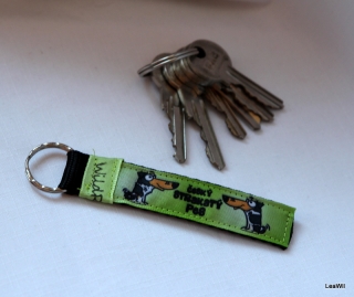 Klíčenka taft 2 cm český s.p.- pásek sv.zelená ČŽB