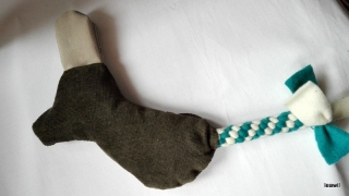 Zvířátko pískací "soft" khaki