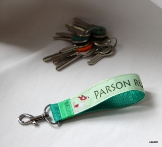 Klíčenka taft 2,5 cm parson zelená- poutko, limit