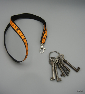 Klíčenka na krk 1,5 cm oranžová